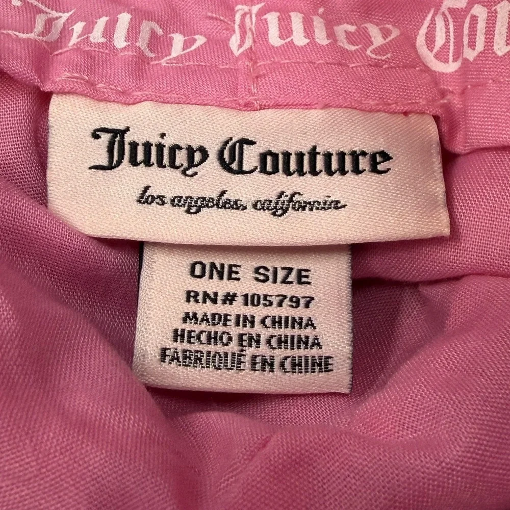 NWT‎ Juicy Couture Hat Bucket Womens Pink Terry Embroidered Logo Lined Beach Y2K